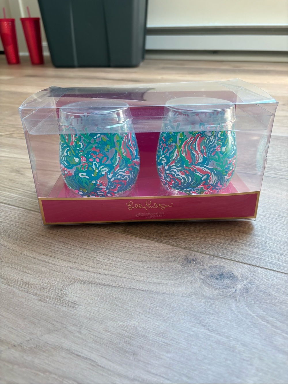 Lilly Pulitzer Acrylic Wine Glass Set